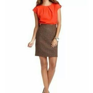 LOFT Tweed Sheath Dress Petite 4P
